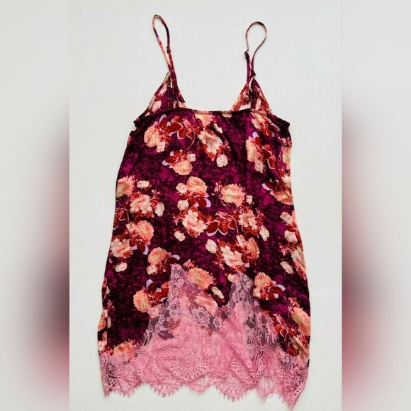 Free People Sunfade Slip Dress Purple Floral Combo - Picture 2 of 11